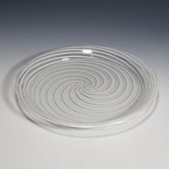 Large 19th Century Murano "Filigrana" Art Glass Plate