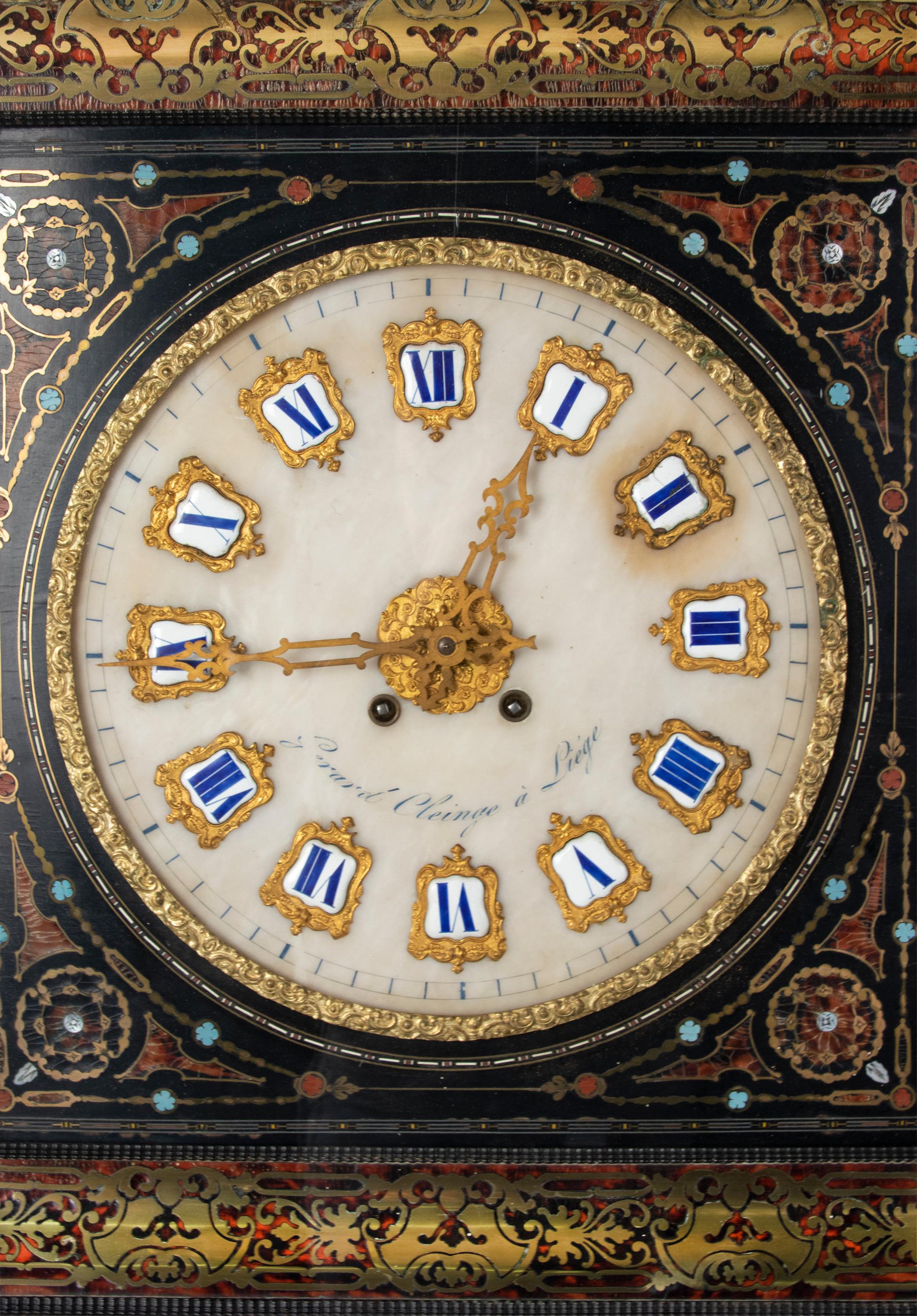 Large 19th Century Napoleon III Boulle Marquetry Wall Clock 10