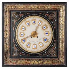 Large 19th Century Napoleon III Boulle Marquetry Wall Clock
