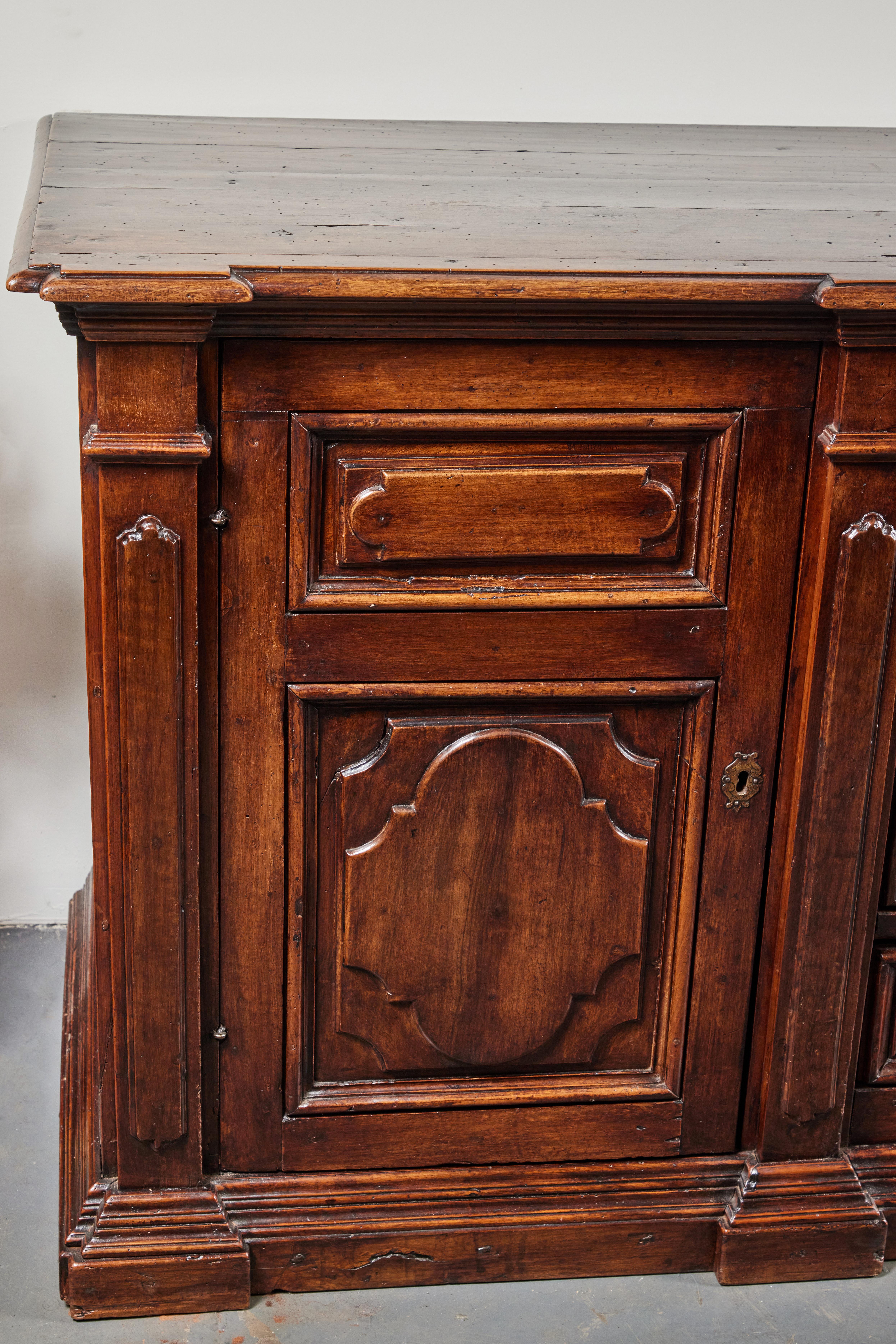 Hand-Carved Large, 19th Century, Neoclassical Credenza For Sale