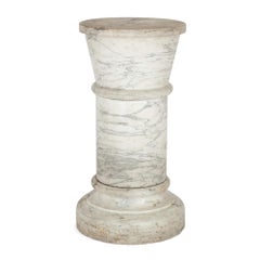 Large 19th Century Neoclassical Style White Marble Pedestal