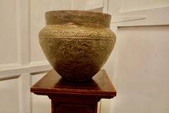 Großer nordafrikanischer Messing-Jardinière-Töpfer aus dem 19. Jahrhundert
