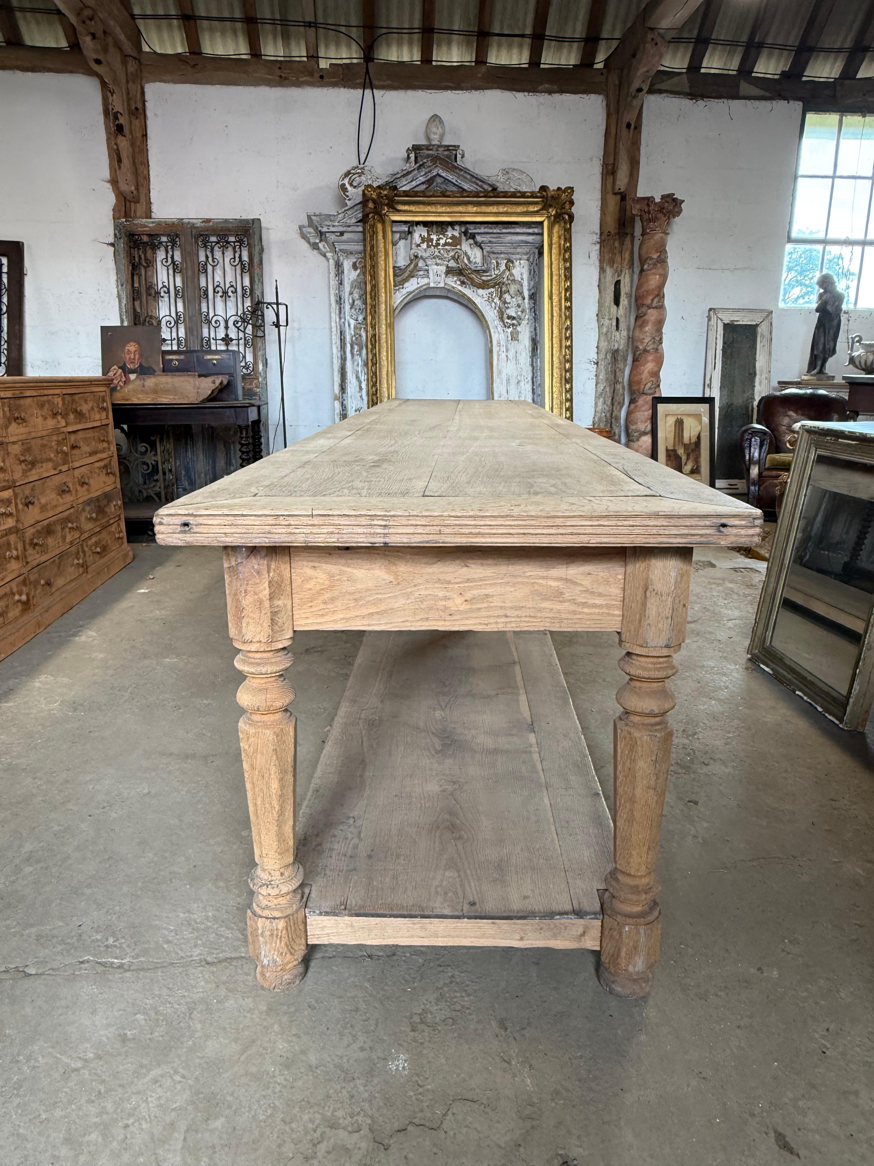 Großer Drapers-Tisch aus Eiche des 19. im Zustand „Gut“ im Angebot in Ongar, GB