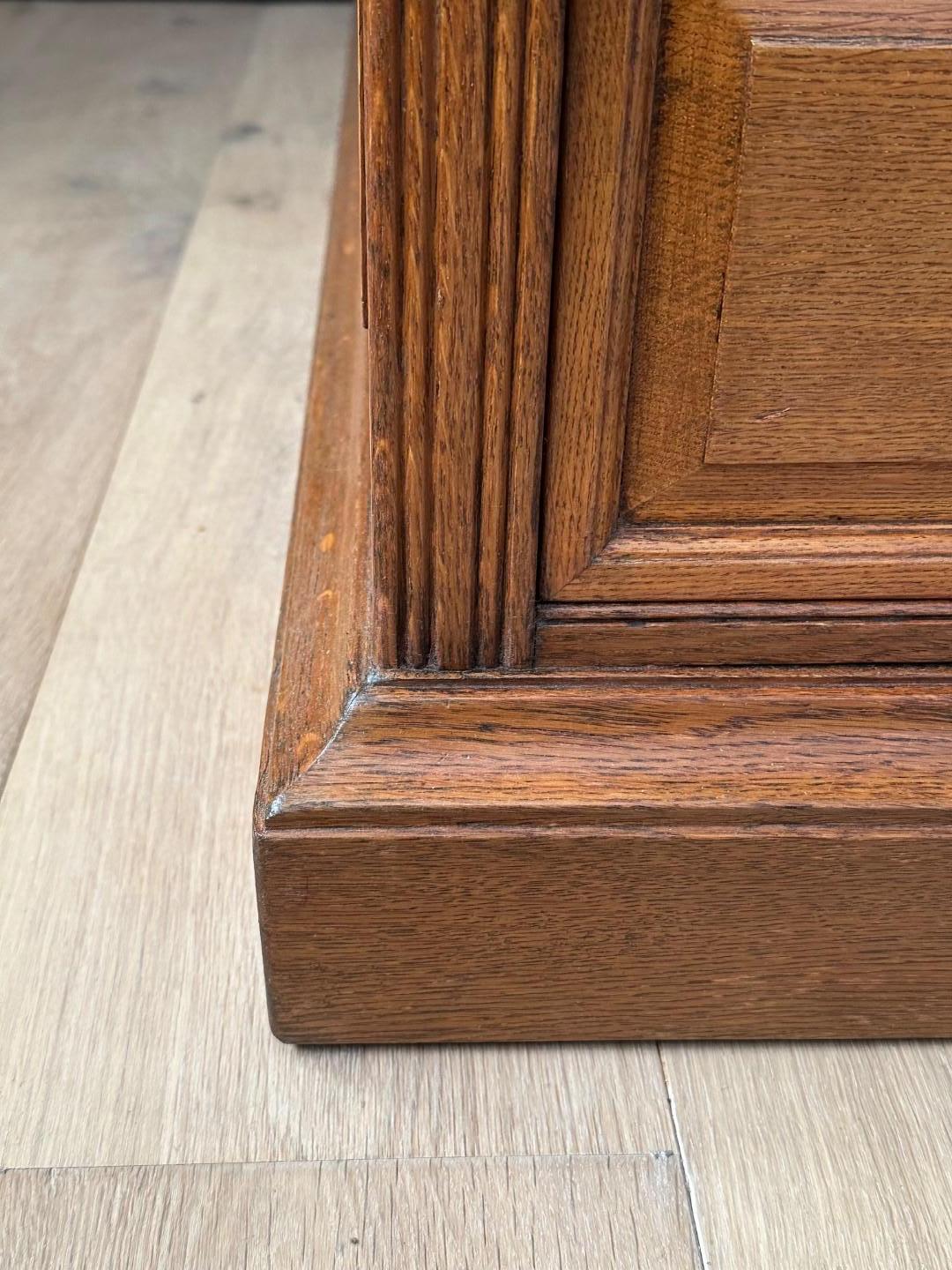 Oak Large 19th Century oak partner desk