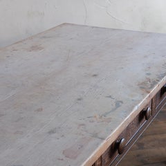 Large 19th Century Oak Prep Table