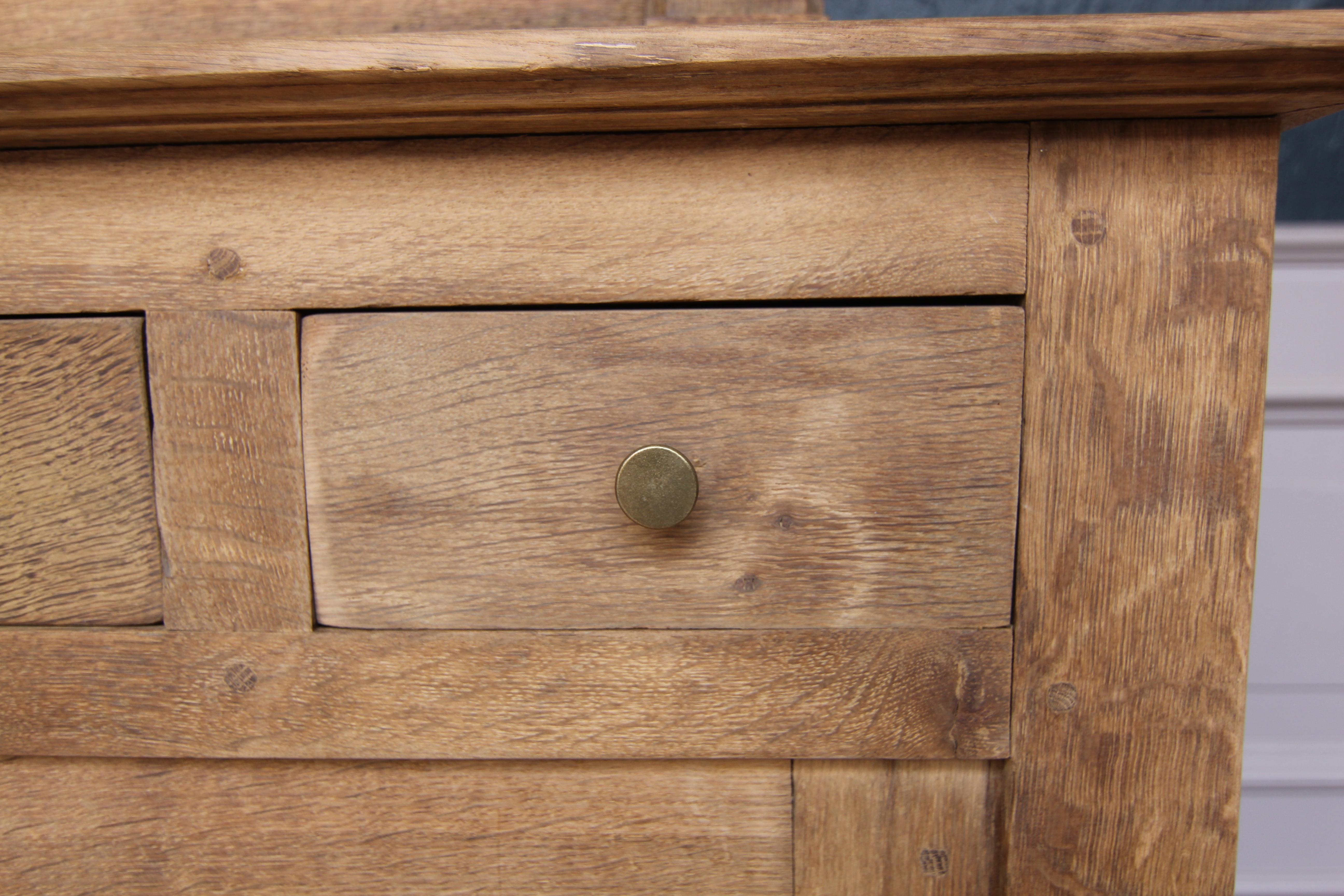 Large 19th Century Oak Vitrine Cabinet or Bookcase 8