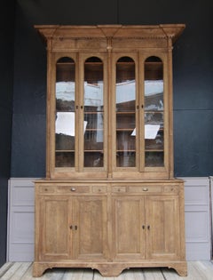 Large 19th Century Oak Vitrine Cabinet or Bookcase