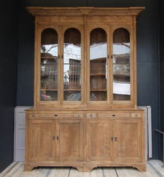 Large 19th Century Oak Vitrine Cabinet or Bookcase