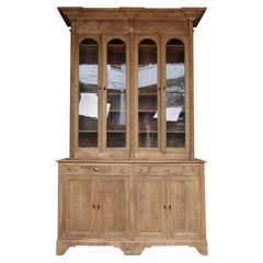 Large 19th Century Oak Vitrine Cabinet or Bookcase