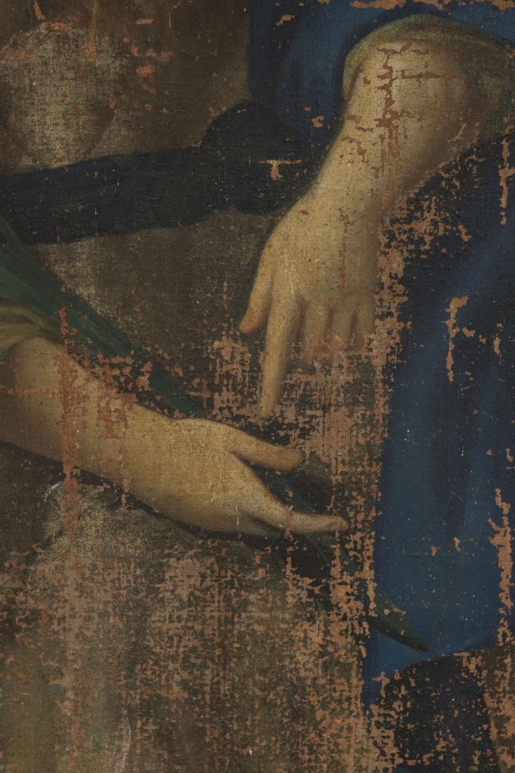 Italian Large 19th Century Oil-on-Canvas