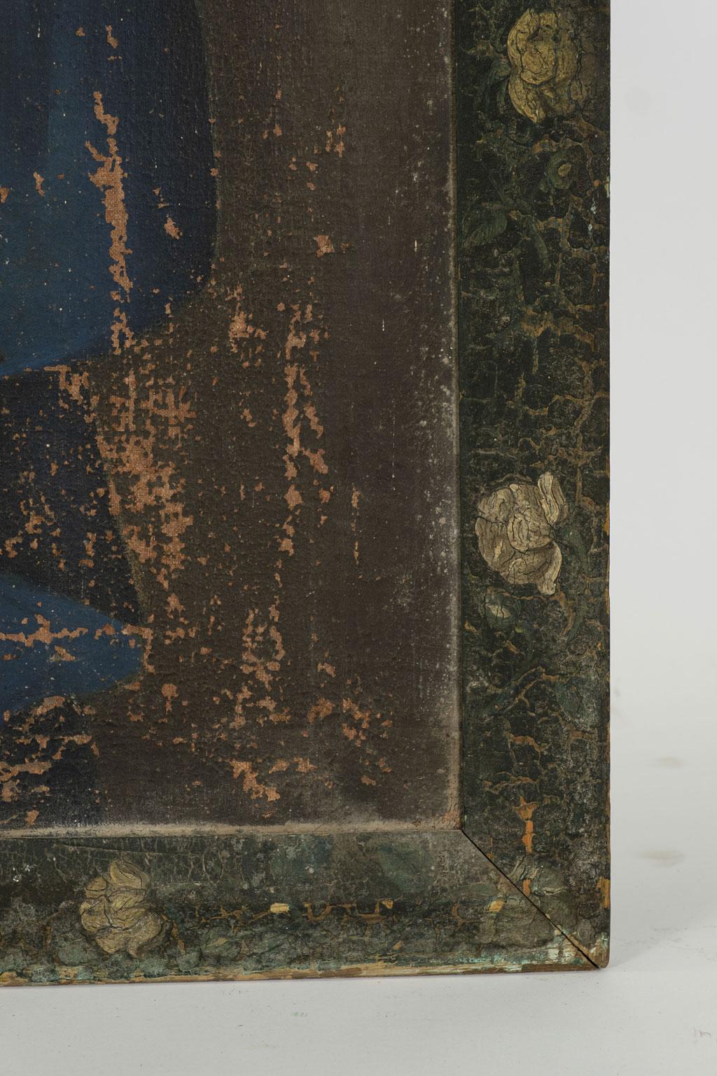 Large 19th Century Oil-on-Canvas In Distressed Condition In Houston, TX