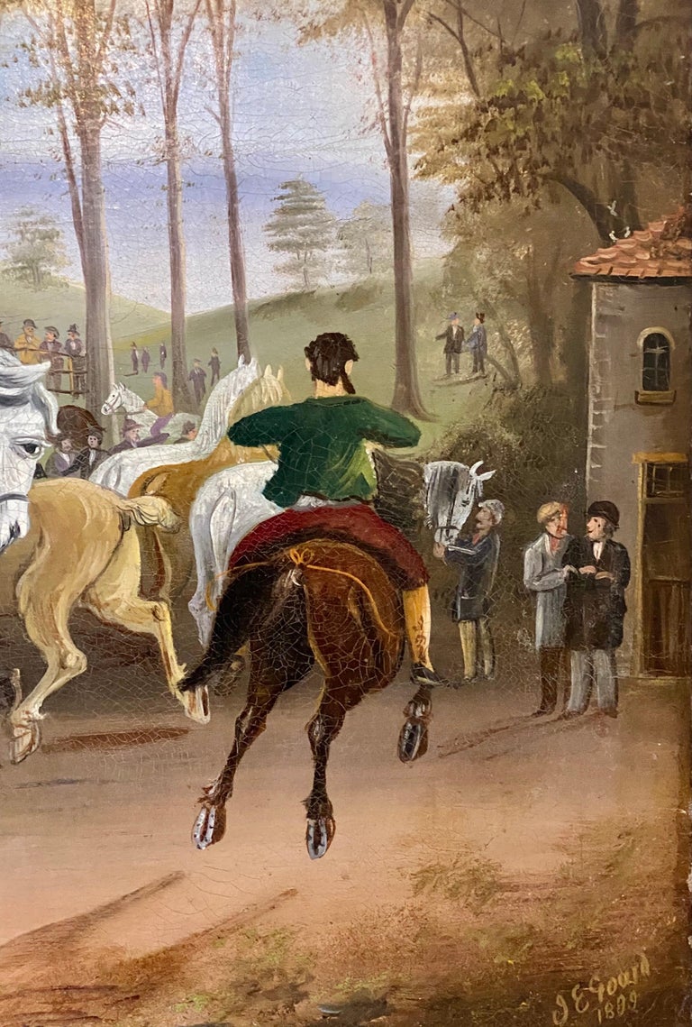 Large 19th Century Oil Painting After Rosa Bonheur Entitled "The Horse