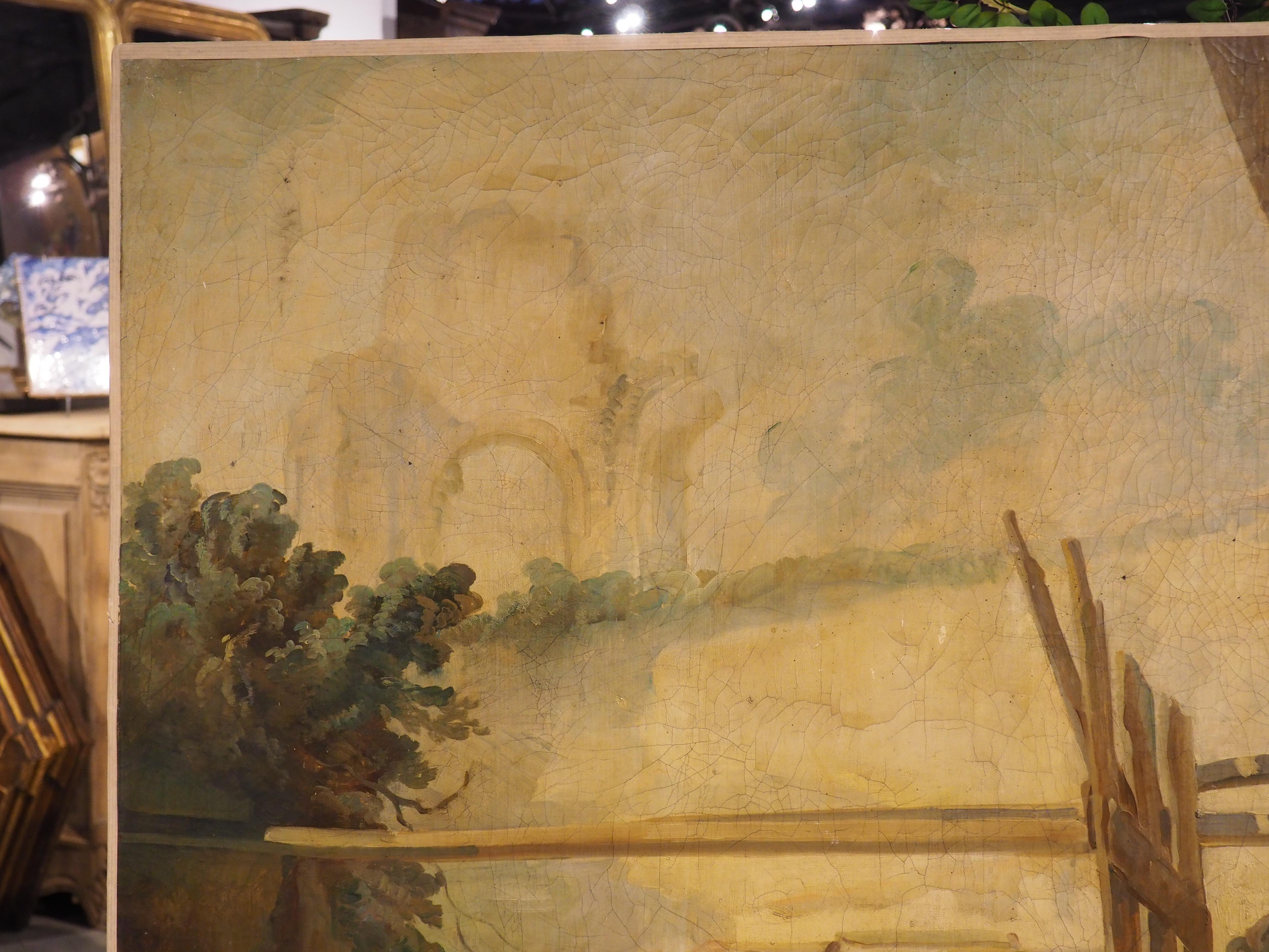 Large 19th Century Oil Painting, The Return of The Hunt, after Nicolaes Berchem For Sale 2