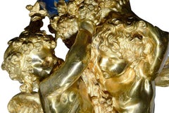 Large 19th Century Ormolu Globe Mantel Clock by Aug. Moreau