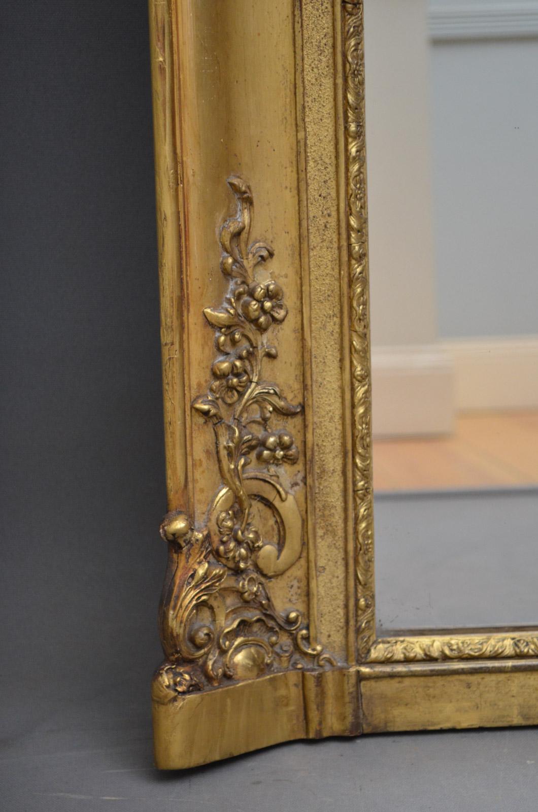 Rococo Large 19th Century Overmantel or Floor Standing