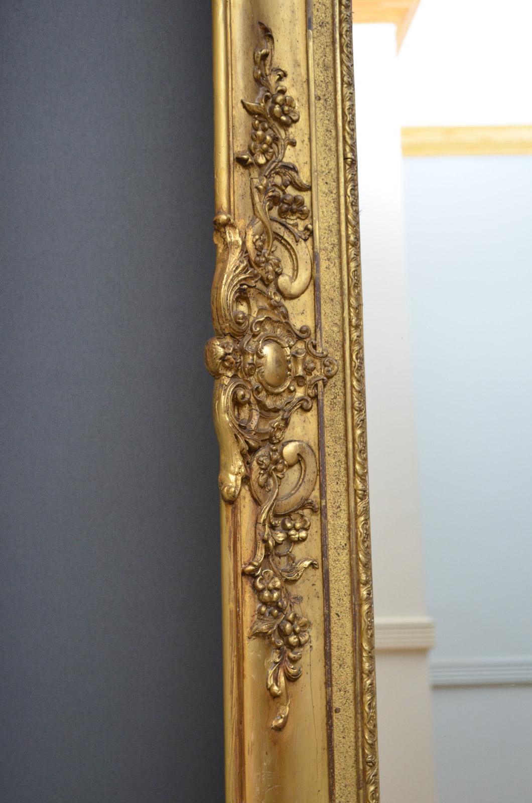 French Large 19th Century Overmantel or Floor Standing