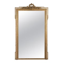 Large 19th Century Overmantle Mirror