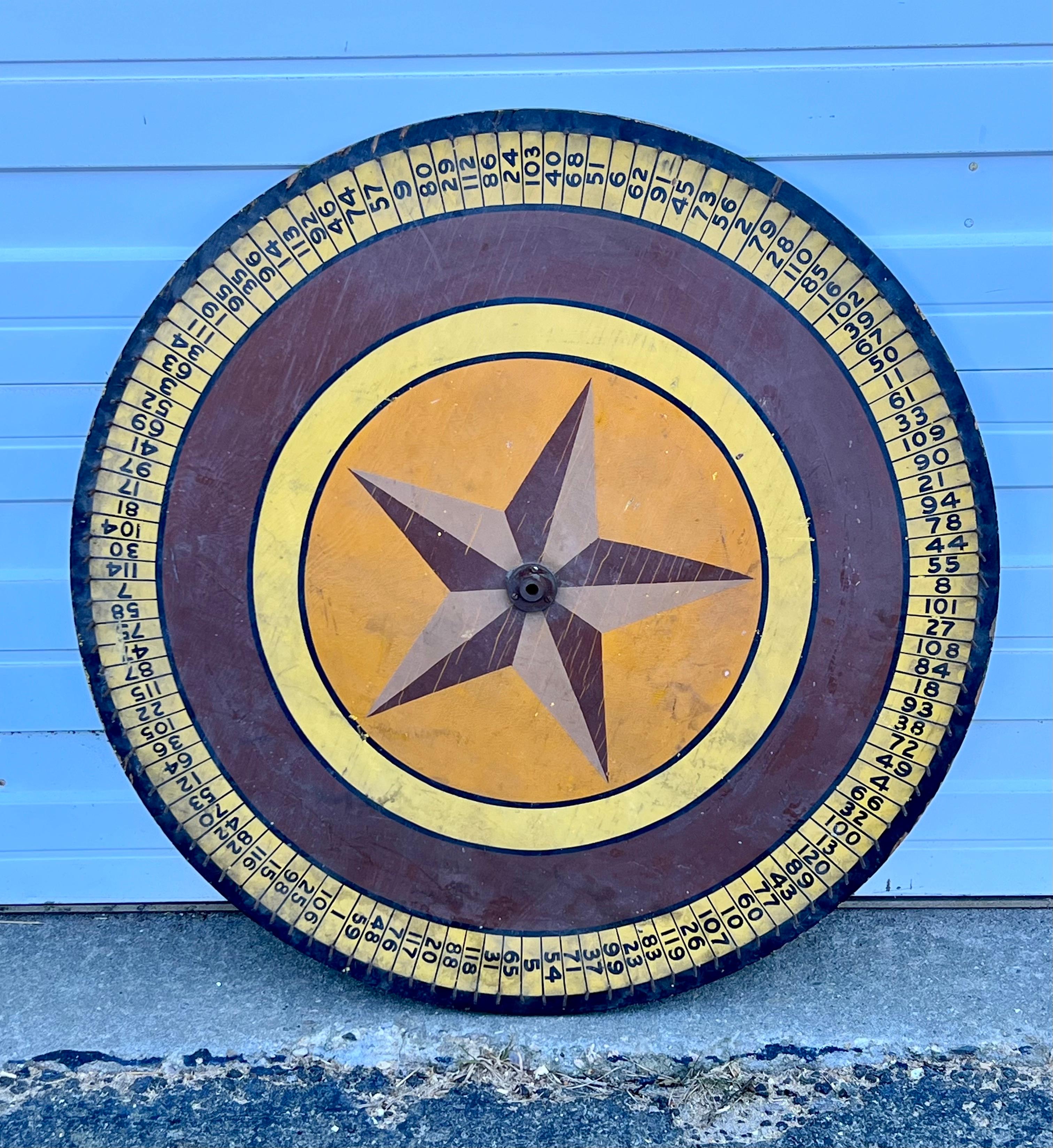 Large 19th Century Painted Game Wheel In Good Condition For Sale In Nantucket, MA