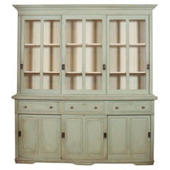 Grande commode de cuisine peinte du 19e siècle
