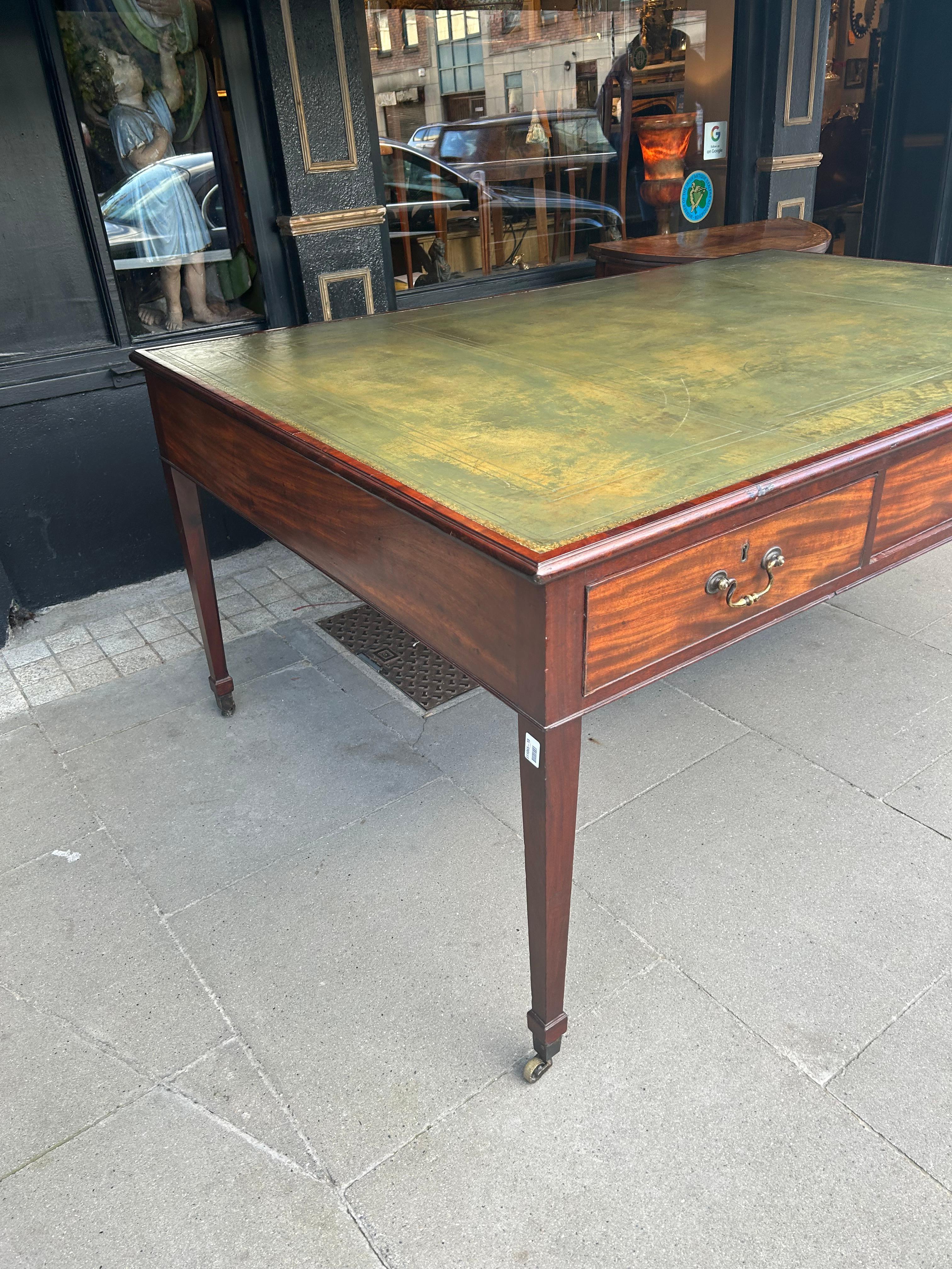 Regency Large 19th Century Partners Library Table For Sale
