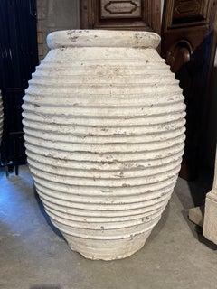 Large 19th Century Peloponnese Ribbed Wine or Olive Oil Pot, Greece, Circa 1880