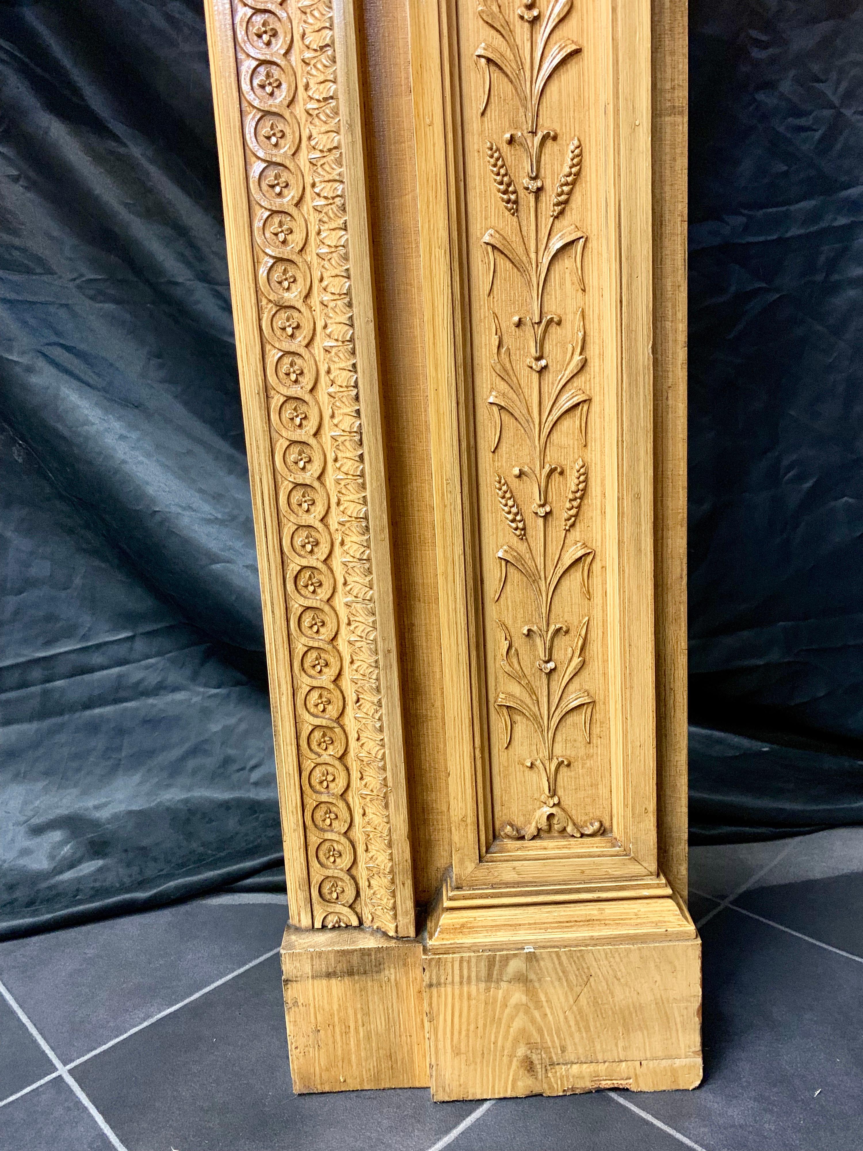 Large 19th Century Pine and Gesso Georgian Style Fireplace Surround 1