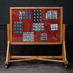 Large 19th Century Pine Wood Photography Darkroom Negative Printing Tilt Frame