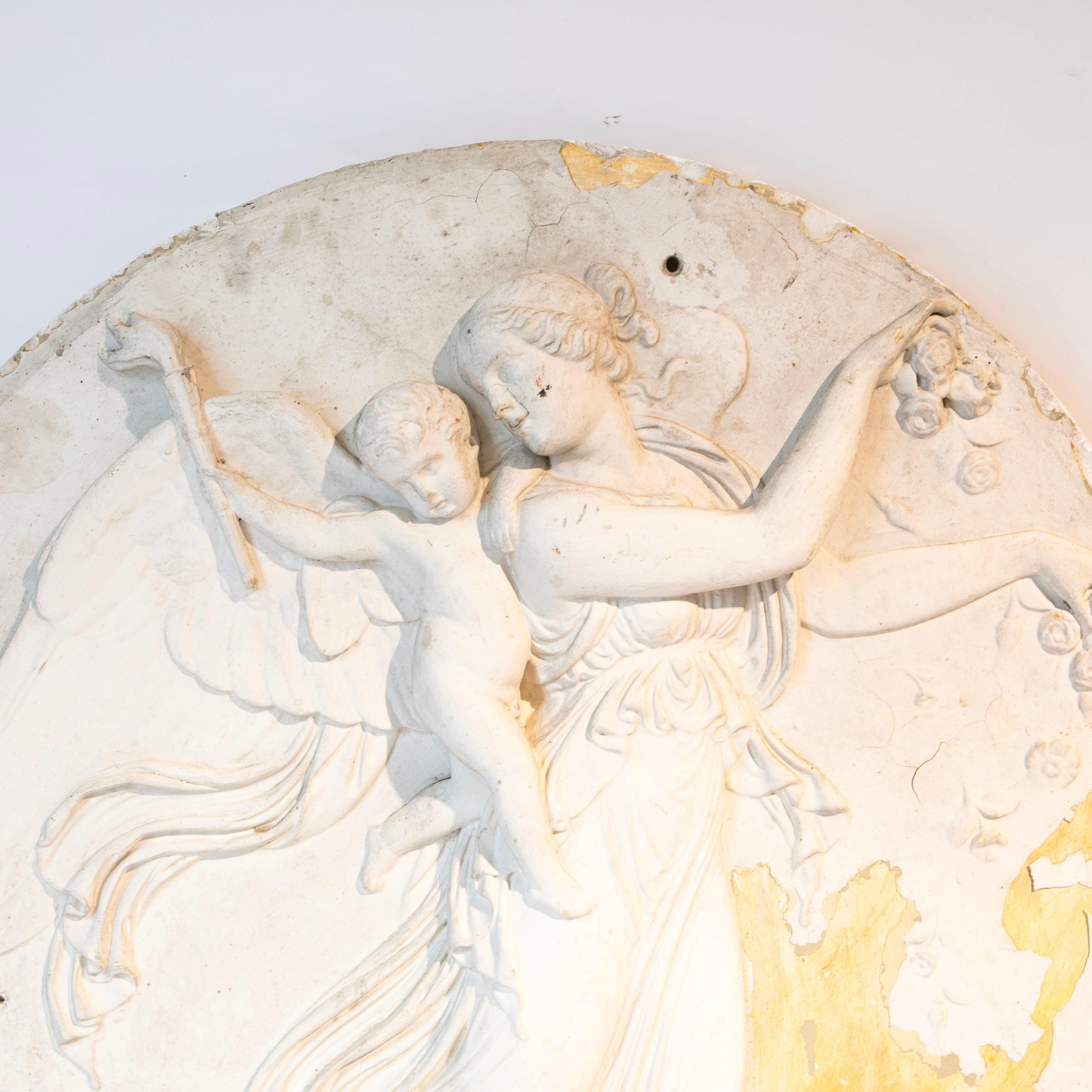Bertel Thorvaldsen (Danish, 1770-1844)
Large late 19th-century plaster relief titled 