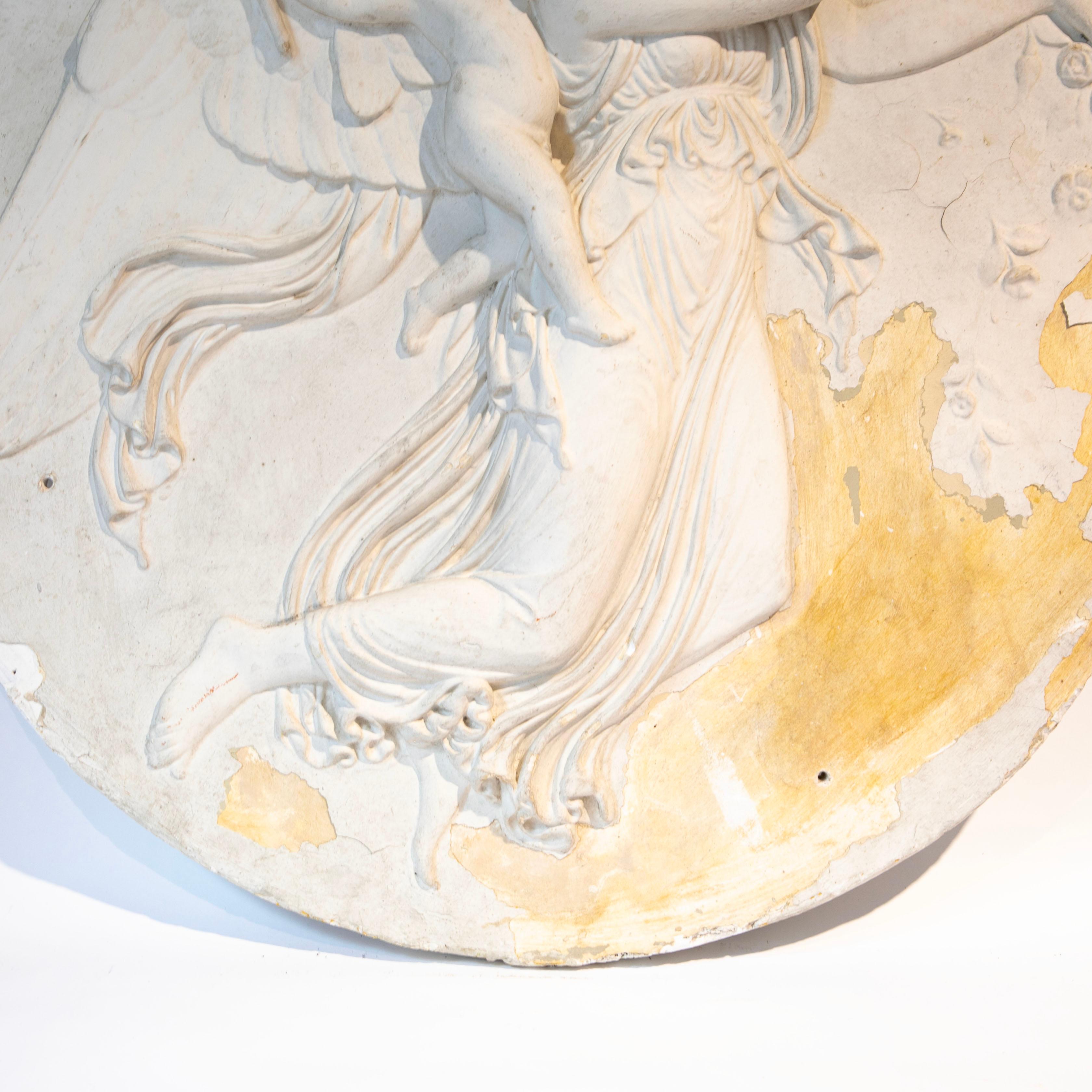 Other Large 19th Century Plaster Relief 'Day' by Bertel Thorvaldsen