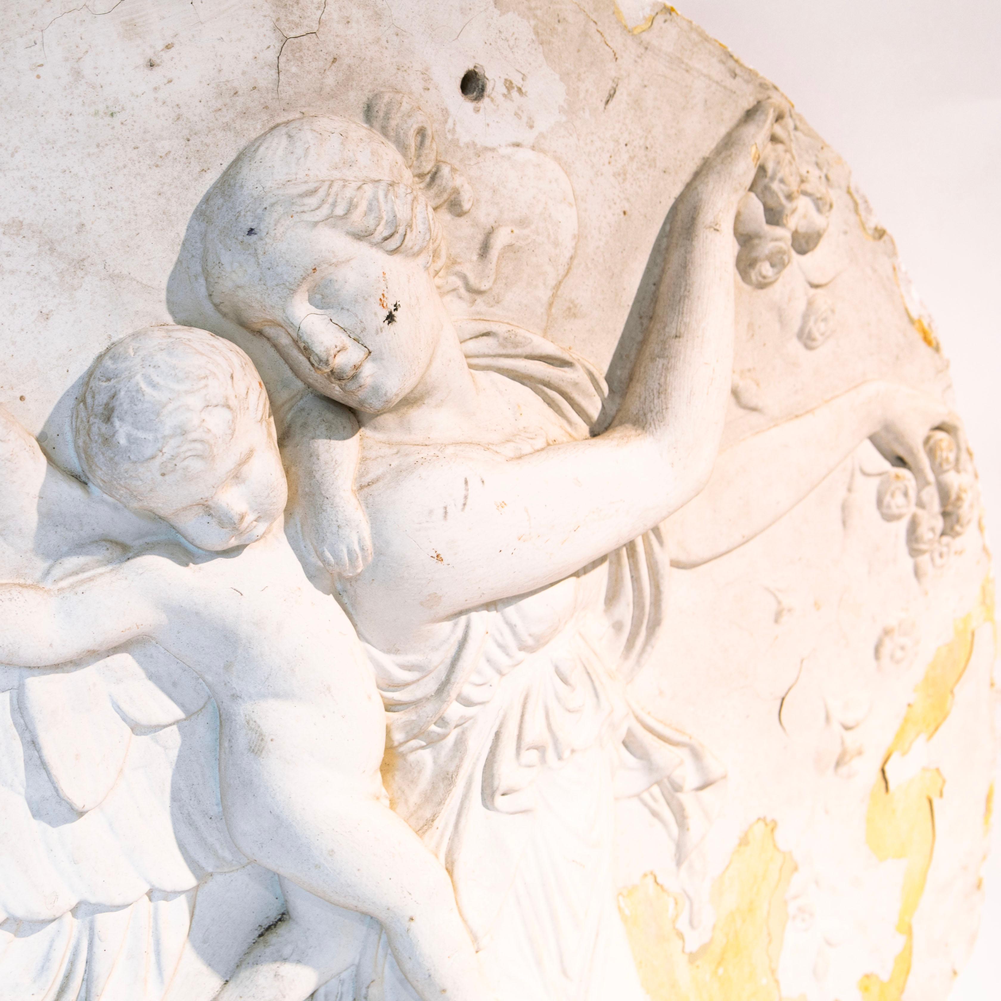 Danish Large 19th Century Plaster Relief 'Day' by Bertel Thorvaldsen