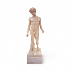 Large 19th-Century Plaster Sculpture of a Greek Figure 180 CM