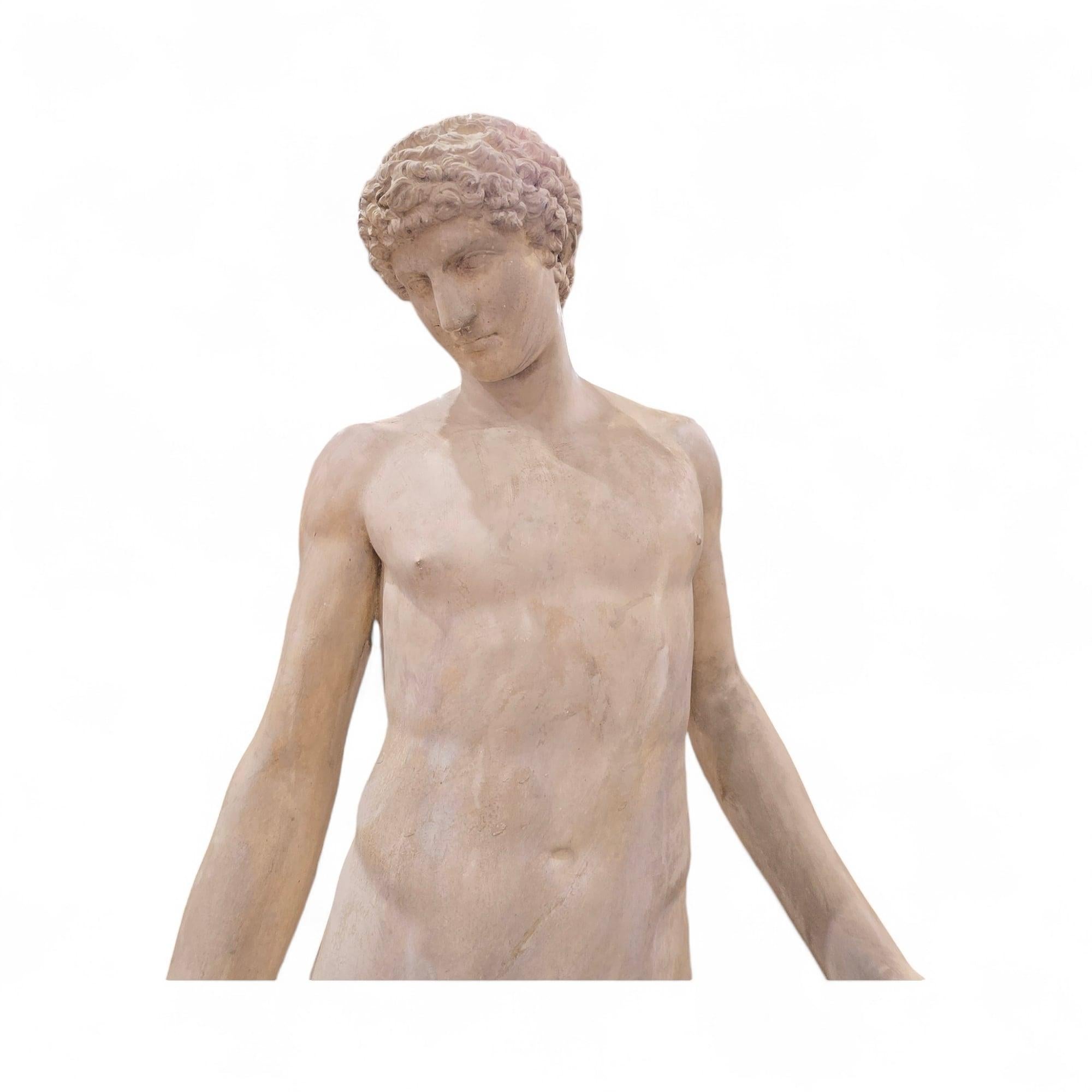 Grande scultura in gesso del XIX secolo raffigurante una figura greca 180 CM in vendita 2