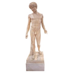 Gran escultura de escayola del siglo XIX de una figura griega 180 CM