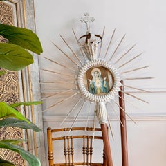 Large 19th Century Processional Sunburst with Crown