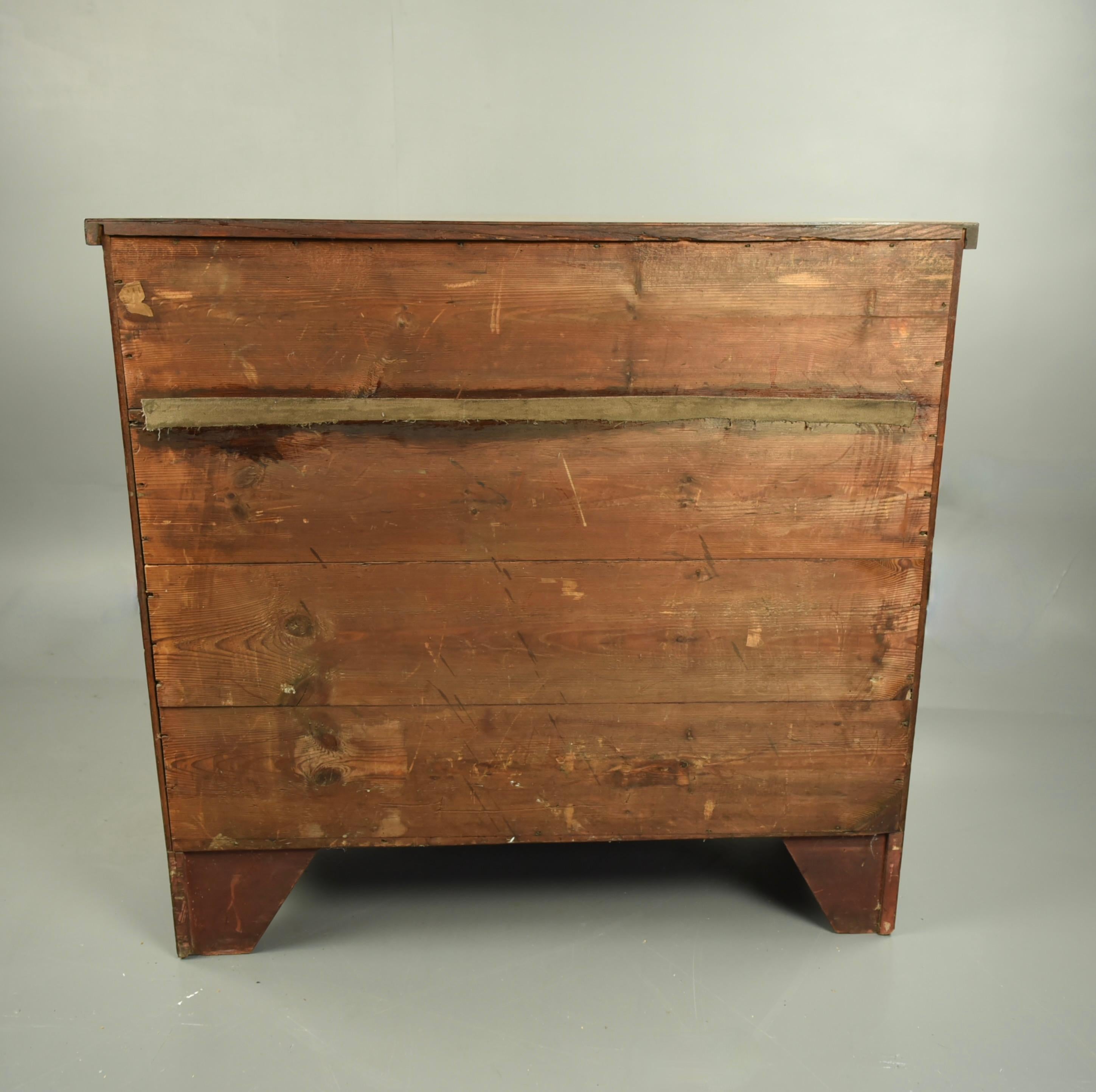 large 19th century Regency bow front chest of drawers 1