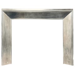 Large 19th Century Regency Steel Splayed Fireplace Insert