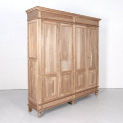 Large 19th Century Renaissance Revival Period Bleached Placard or Armoire
