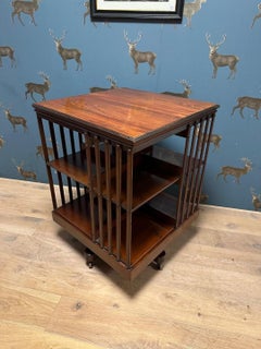 Large 19th century revolving bookcase
