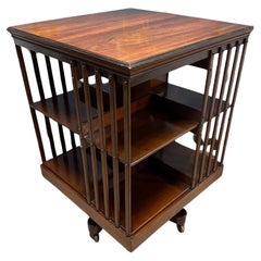 Large 19th century revolving bookcase