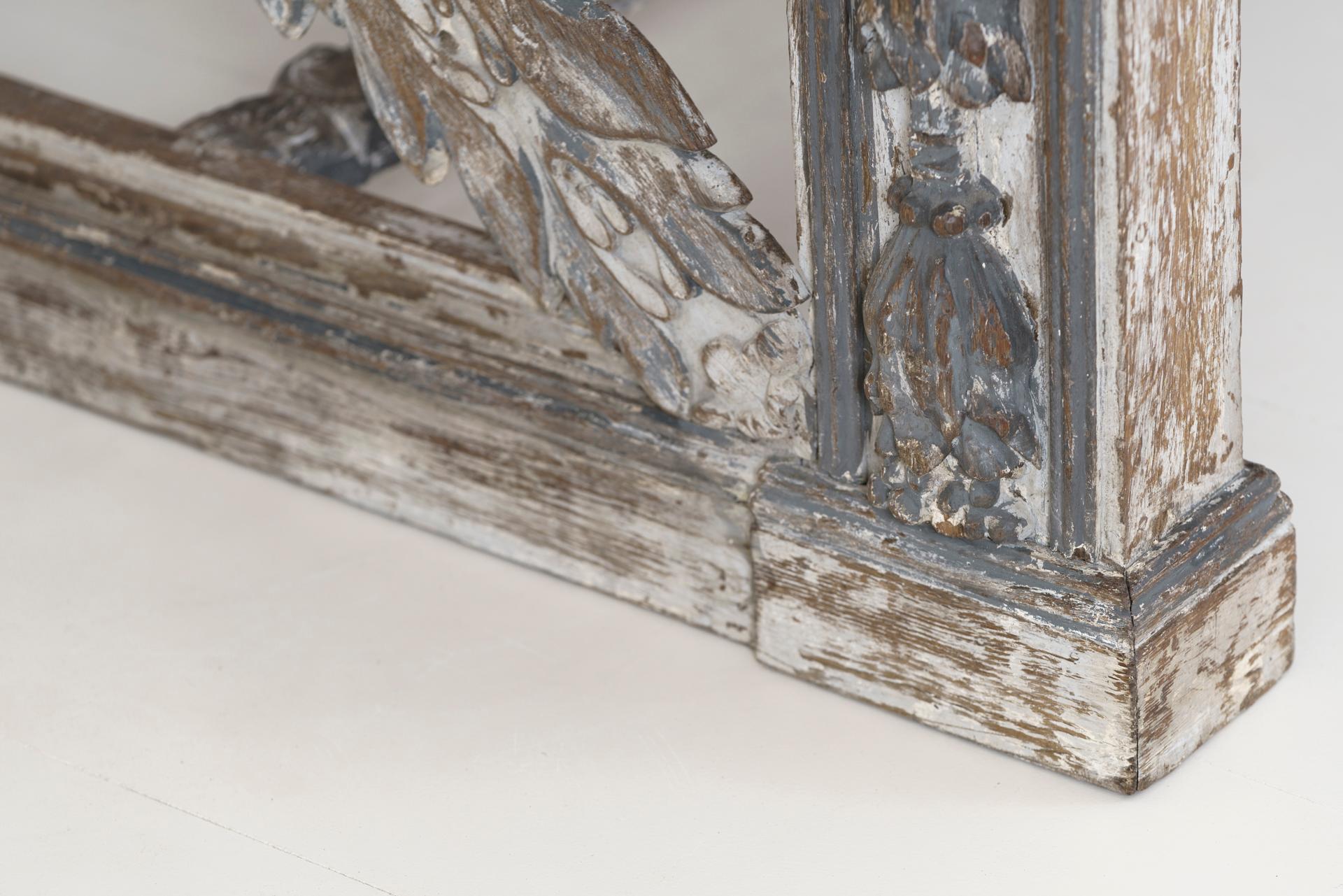 Großer reich geschnitzter:: original bemalter Bocktisch aus der Toskana:: 19 (Neoklassisch)
