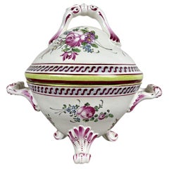 Used Large 19th Century Rococo French Faience Soup Tureen