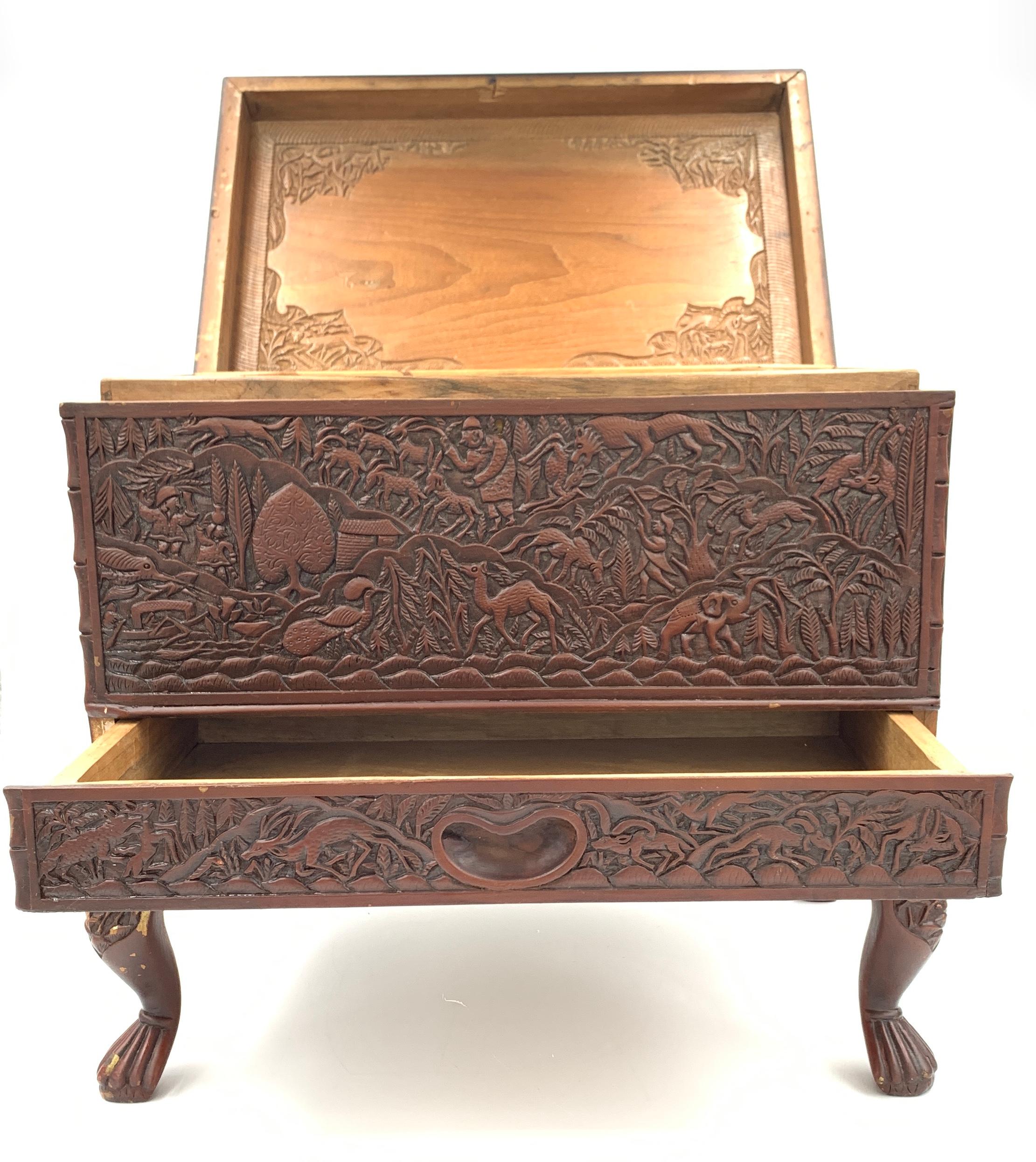 Indian Large 19th Century Sandalwood Jewellery Box, South India For Sale