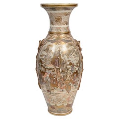 Grand vase Satsuma du 19ème siècle.
