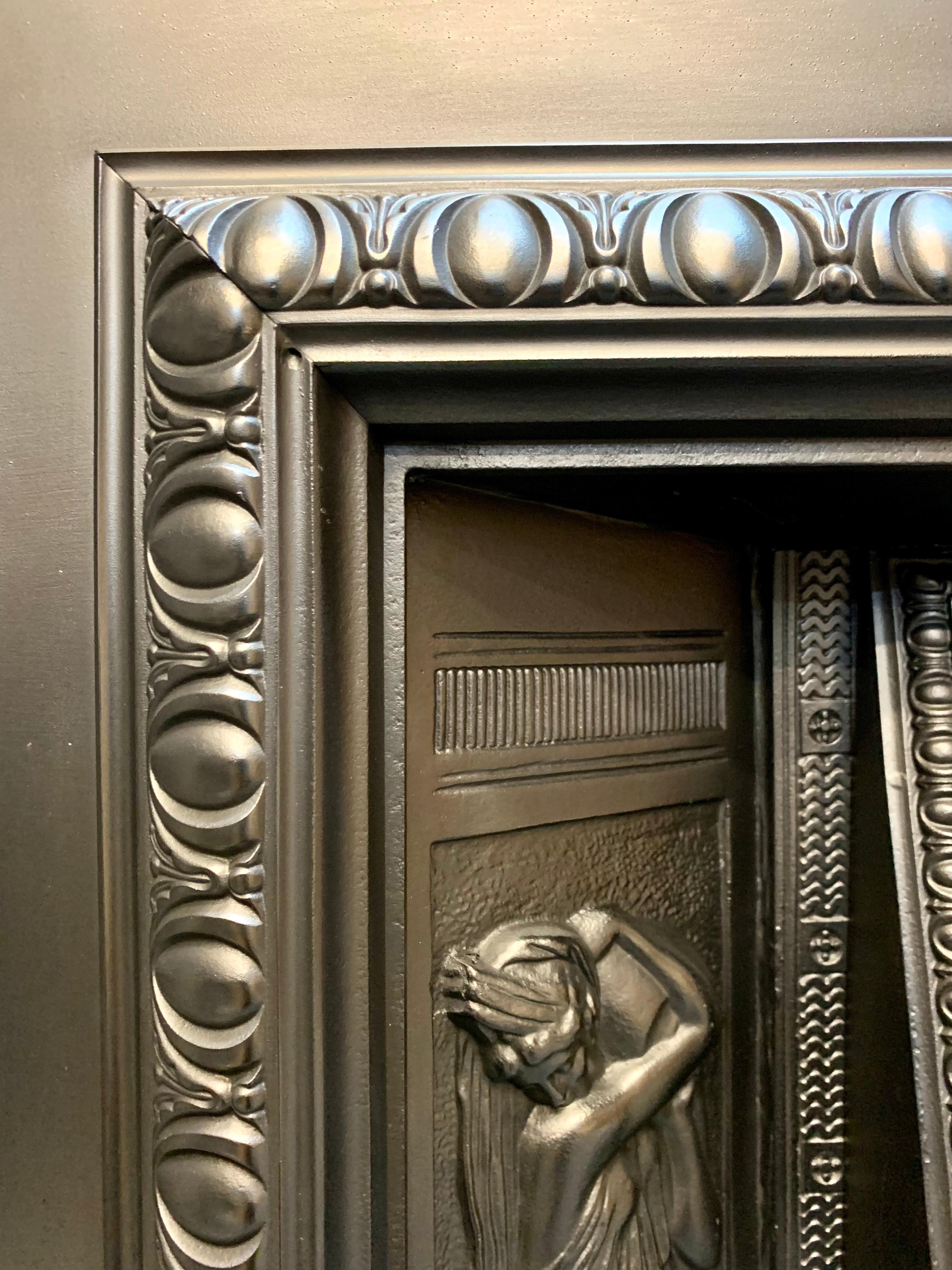 Large 19th Century Scottish Cast Iron Carron of Falkirk fireplace insert For Sale 3