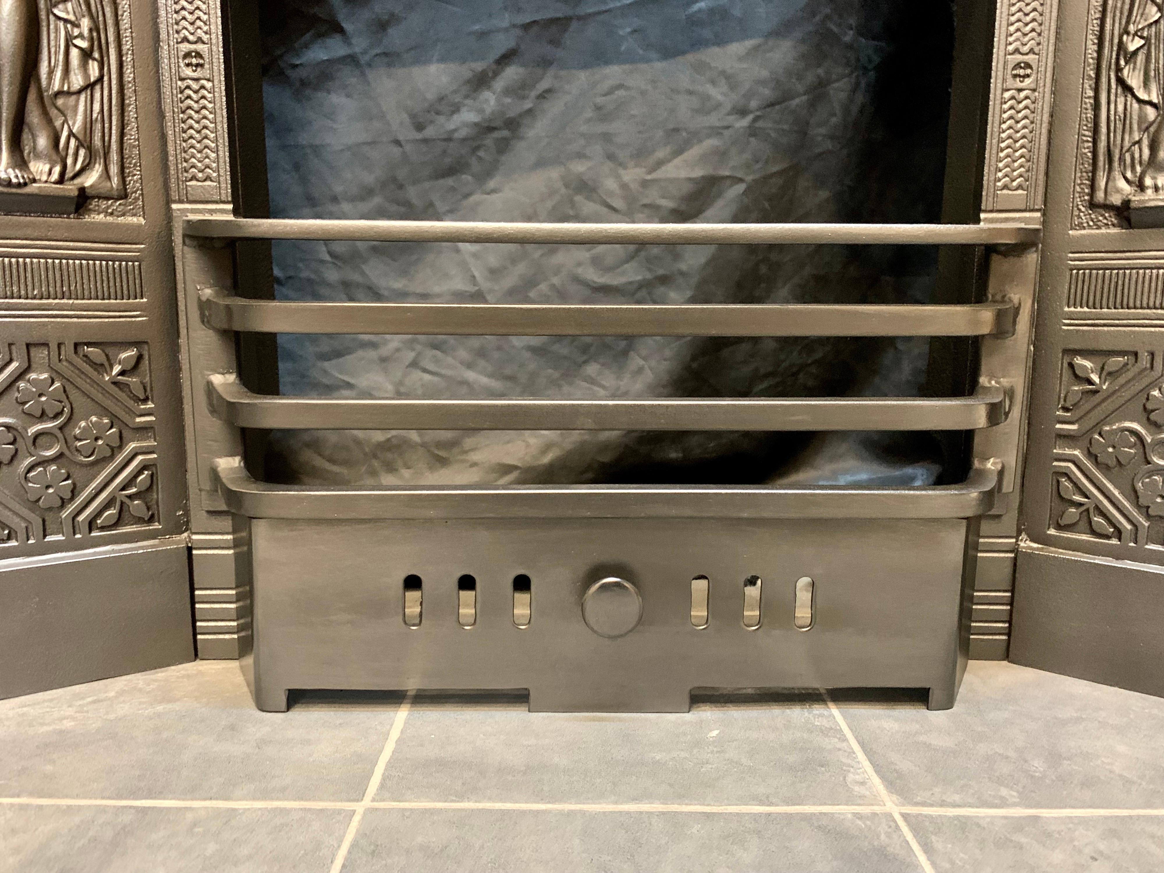 Large 19th Century Scottish Cast Iron Carron of Falkirk fireplace insert For Sale 10
