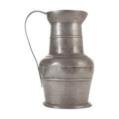 Antique Large 19th Century Scottish Pewter Ewer