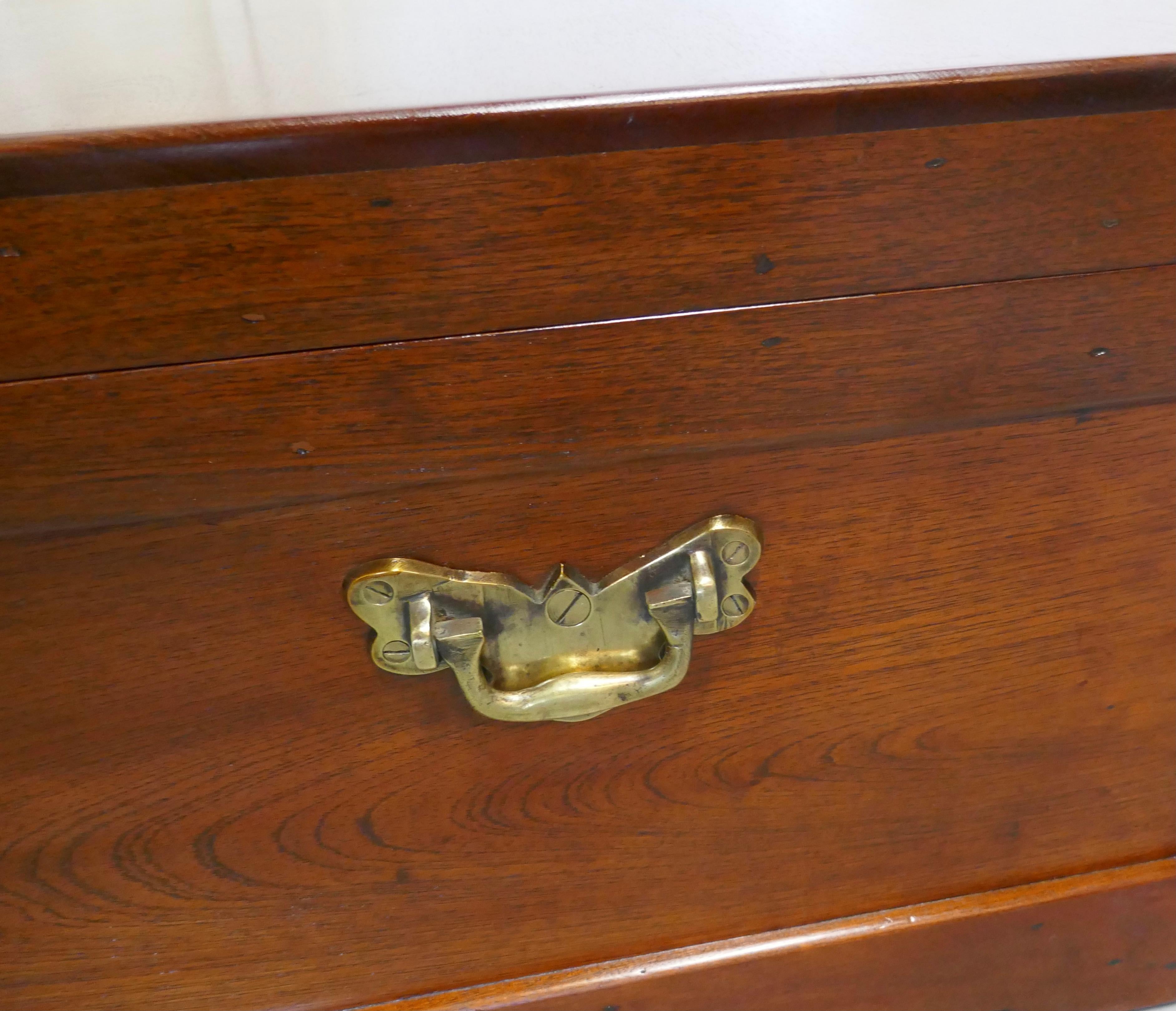 Large 19th Century Sea Chest with, Brass Handles, Coffee Table 2