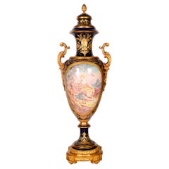 Grande vaso in stile Sevres del XIX secolo