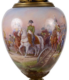 Große Vase im Sevres-Stil des 19. Jahrhunderts, Napoleon darstellt
