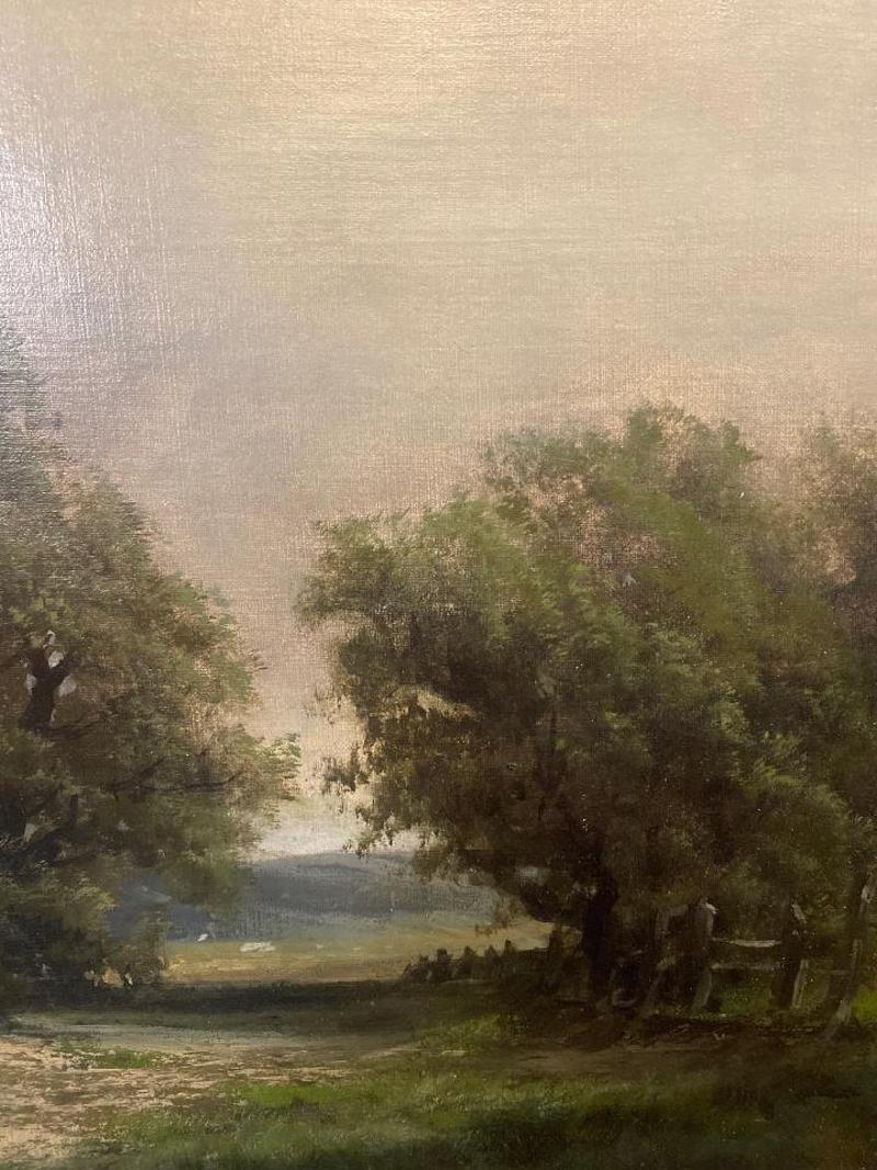 Large 19th Century Signed Oil on Board Painting of Napa Valley by R.G. Holdredge In Good Condition In Middleburg, VA